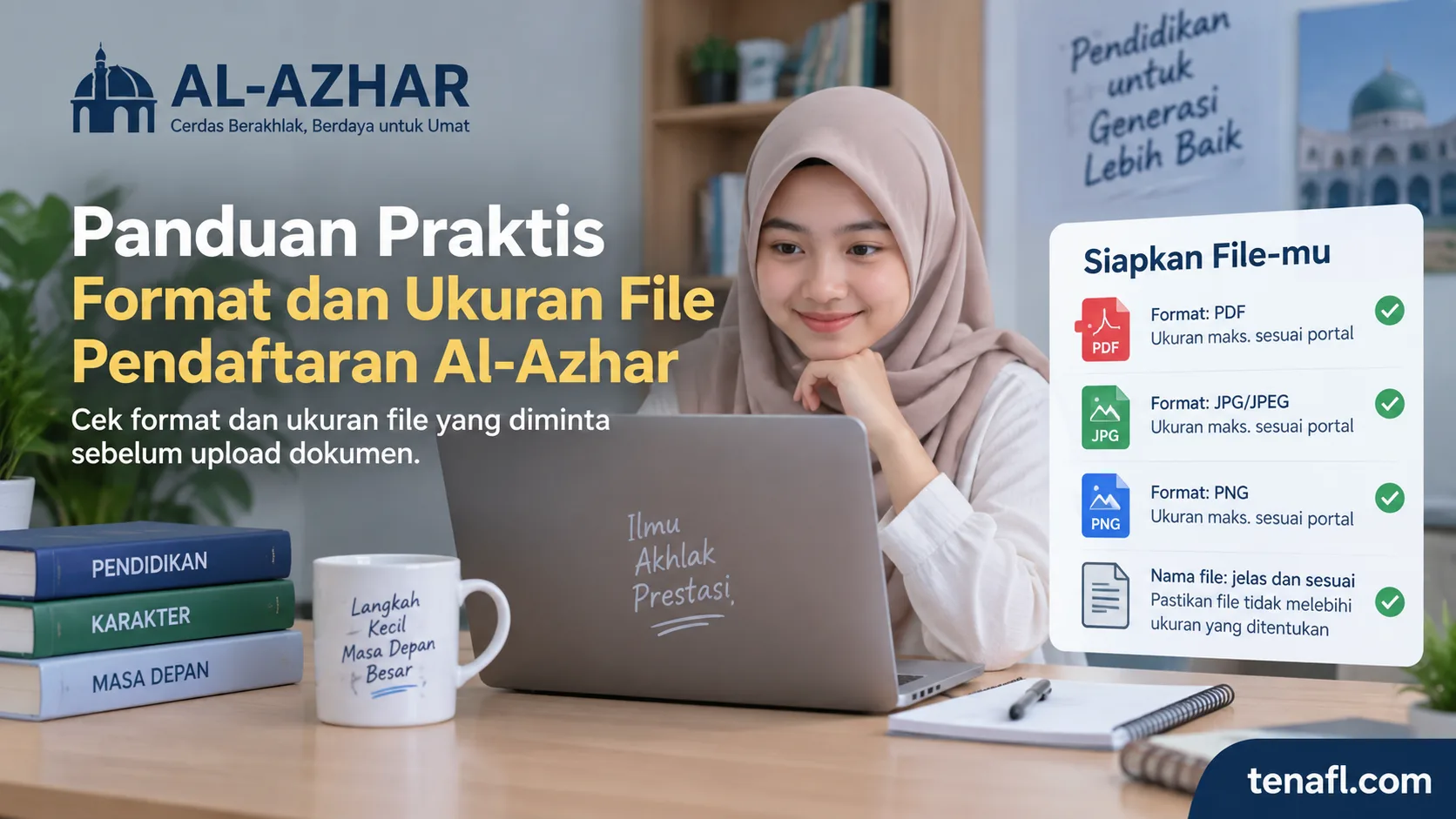 Checklist format ukuran keterbacaan dan penamaan file sebelum upload dokumen Al-Azhar