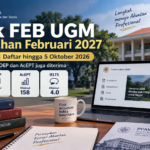 Ilustrasi penerimaan PPAk FEB UGM Februari 2027 dengan pilihan ITP TOEFL, TOEP, AcEPT, dan IELTS